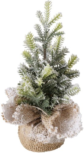 Boltze Home árbol de Navidad artificial nevado decoración 22cm verde