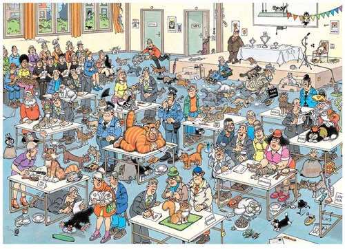 Jumbo rompecabezas Jan van Haasteren exposición felina 1000 piezas puzzle-2