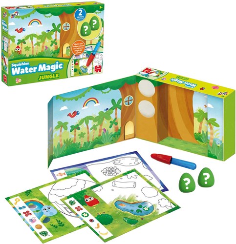 Jumbo Water Magic Squishies Jungle - Colorea con agua - Set de juego para niños-3