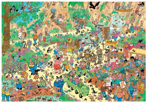 Jumbo puzzle Jan van Haasteren Jardín de Mariposas 2000 piezas familia-2