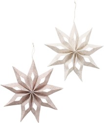Boltze Home estrella de fieltro colgante decorativo 30cm fieltro gris
