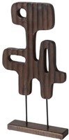 Boltze Home escultura decorativa madera de mango abstracta moderna 51cm marrón