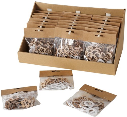 Boltze Home decoración de Pascua madera 48 piezas blanco - figuras de Pascua