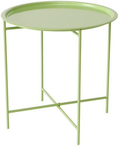 Boltze Home mesa bandeja verde metal diseño redondo decoración mesa