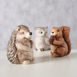 Boltze Home figuras decorativas animales del bosque set terracota interior