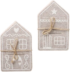Boltze Home bolsa para cubiertos Navidad mesa set 4 piezas beige