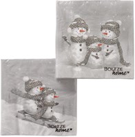 Boltze Home servilletas muñeco de nieve diseño invernal papel 20 unidades