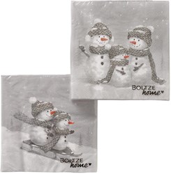 Boltze Home servilletas muñeco de nieve diseño invernal papel 20 unidades