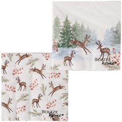 Boltze Home servilletas papel invierno ciervo 33x33cm 20 unidades mesa