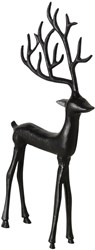 Boltze Home ciervo decorativo negro aluminio moderno 18x3x38cm