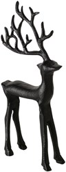Boltze Home decoración ciervo negro metal 9x3x20cm diseño moderno