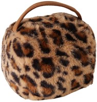 Boltze Home tope de puerta estampado leopardo 15 cm con asa - accesorio decorativo moderno