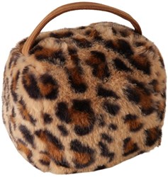 Boltze Home tope de puerta estampado leopardo 15 cm con asa - accesorio decorativo moderno