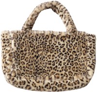Boltze Home bolso shopper estampado leopardo peluche 50x30cm suave y moderno