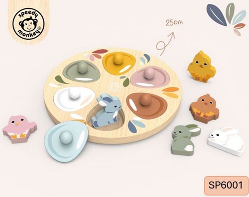 Speedy Monkey puzzle huevo 25cm para niños desde 12 meses