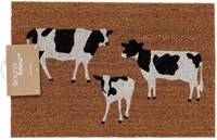 Boltze Home felpudo coco estampado vaca 60x40cm antideslizante entrada