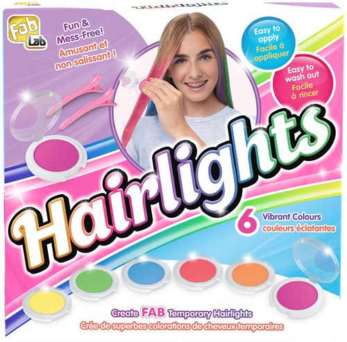 Goliath set de tizas para el pelo niños - FabLab Hairlights 6 colores lavables
