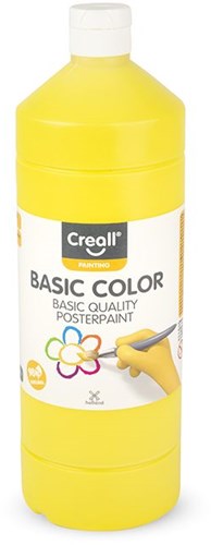 Creall pintura témpera amarilla 1 litro - pintura escolar para niños y adultos