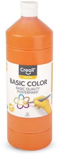Creall pintura témpera naranja 1 litro - pintura escolar para niños