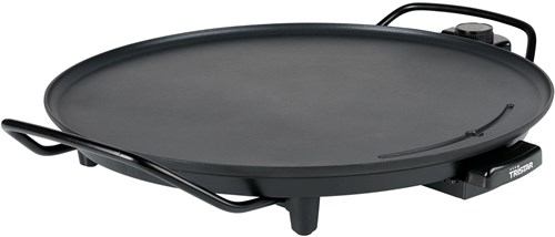 Plancha redonda 40 cm grill eléctrica de mesa gourmet negra