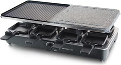 Emerio raclette grill 8 sartenes piedra 1400W revestimiento antiadherente