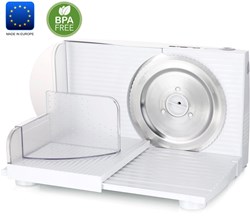 Emerio Cortadora - Cortadora eléctrica de alimentos 100W cuchilla de acero inoxidable grosor ajustable