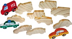 Eduplay set de vehículos de madera - figuras creativas para niños