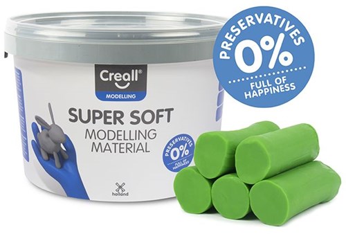 Creall plastilina verde - super soft cubo 1750 gramos-2