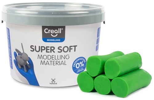 Creall plastilina verde - super soft cubo 1750 gramos