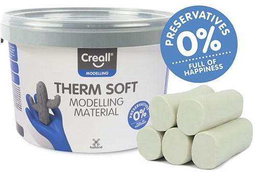 Creall arcilla blanca - Therm Soft plastilina 2000g para creatividad-2