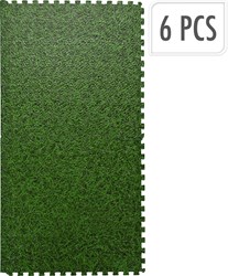 Baldosas para piscina estampado césped plástico 40x40cm set de 6 antideslizante