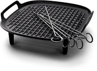 Philips accesorio grill Airfryer XXL - placa y brochetas - negro