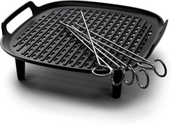Philips accesorio grill Airfryer XXL - placa y brochetas - negro