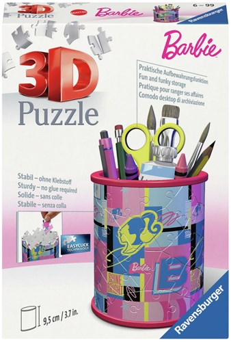 Ravensburger Barbie portalápices puzzle 3D - organizador de escritorio para niños