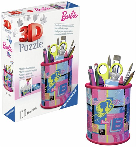 Ravensburger Barbie portalápices puzzle 3D - organizador de escritorio para niños-3