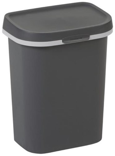 Curver cubo de basura Mistral Flat 10L antracita papelera plástico