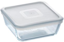 Pyrex fuente para horno con tapa - recipiente de vidrio 0,85L 15x15cm