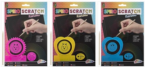 Grafix A4 Arte para rascar Spiro juguete creativo 27,5x15cm set