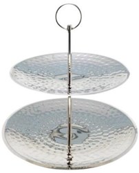 Svenska Living bandeja de acero inoxidable 2 niveles redonda 20/25cm plata accesorio de mesa