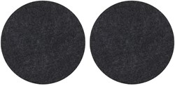 HIT Trading posavasos fieltro redondo 20 cm negro set de 2 piezas