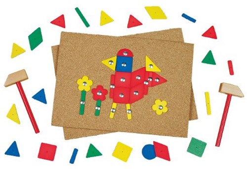 Beleduc juego de madera Martello - creatividad y formas para martillar-2