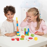 Beleduc juego de construcción Torreta juego de destreza de madera 27 piezas