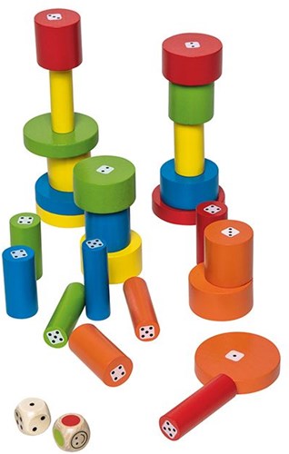 Beleduc juego de construcción Torreta juego de destreza de madera 27 piezas-2