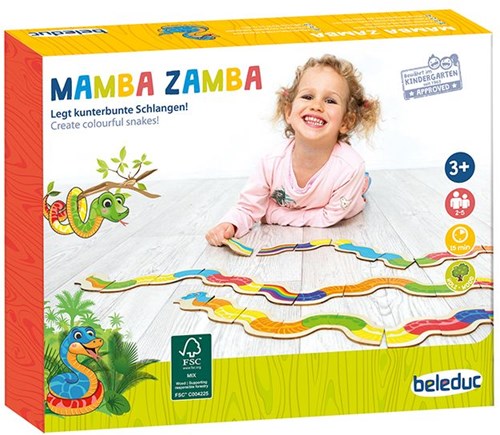 Beleduc juego educativo Mamba Zamba - juego infantil colorido de cartón-2