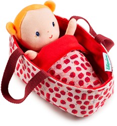 Lilliputiens muñeca bebé Agathe con capazo - muñeca de tela para juego simbólico