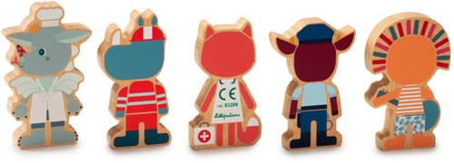 Lilliputiens figuras de madera super profesiones - juego de rol creativo-2