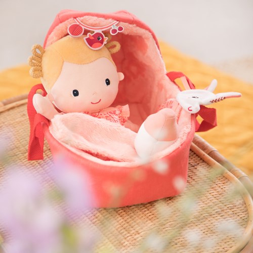 Lilliputiens muñeca bebé Lena set de juego suave con capazo y accesorios-3