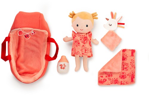 Lilliputiens muñeca bebé Lena set de juego suave con capazo y accesorios-2