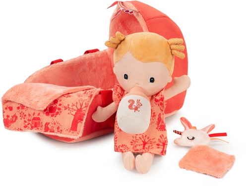 Lilliputiens muñeca bebé Lena set de juego suave con capazo y accesorios