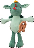 Lilliputiens peluche musical eco Joe - dragón con arpa de madera - juguete sostenible